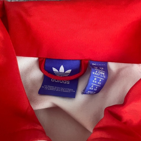 Adidas Women Sandra 1977 Track Top Red Jacket AY6566 Size Large - Picture 4 of 6